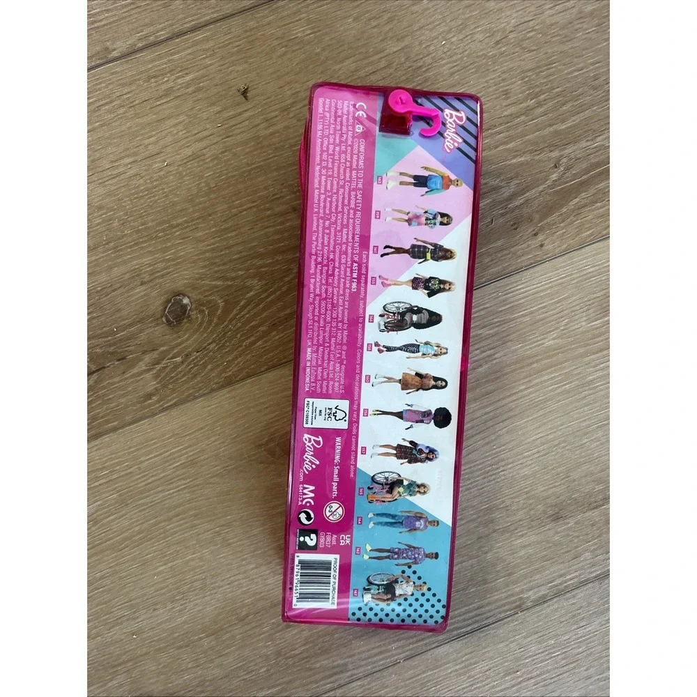 Barbie‎ Fashionistas Doll 150 No Hair Wearing Pink Floral Dress Bald Brand New